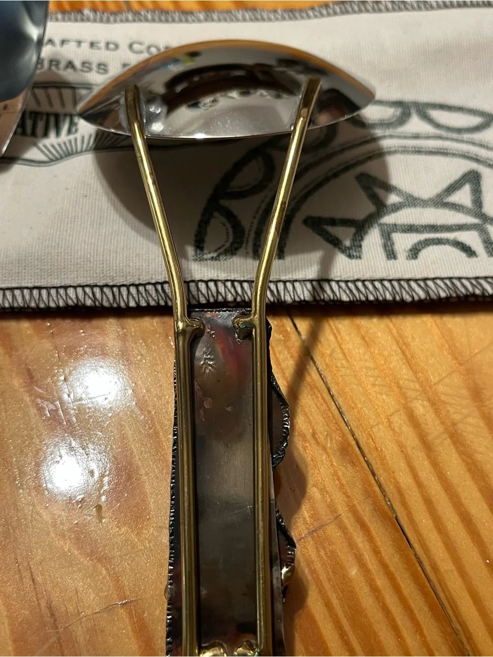 Creative Cooper Handmade Copper and Brass Spoon & Fork Serving Deco Set OOAK